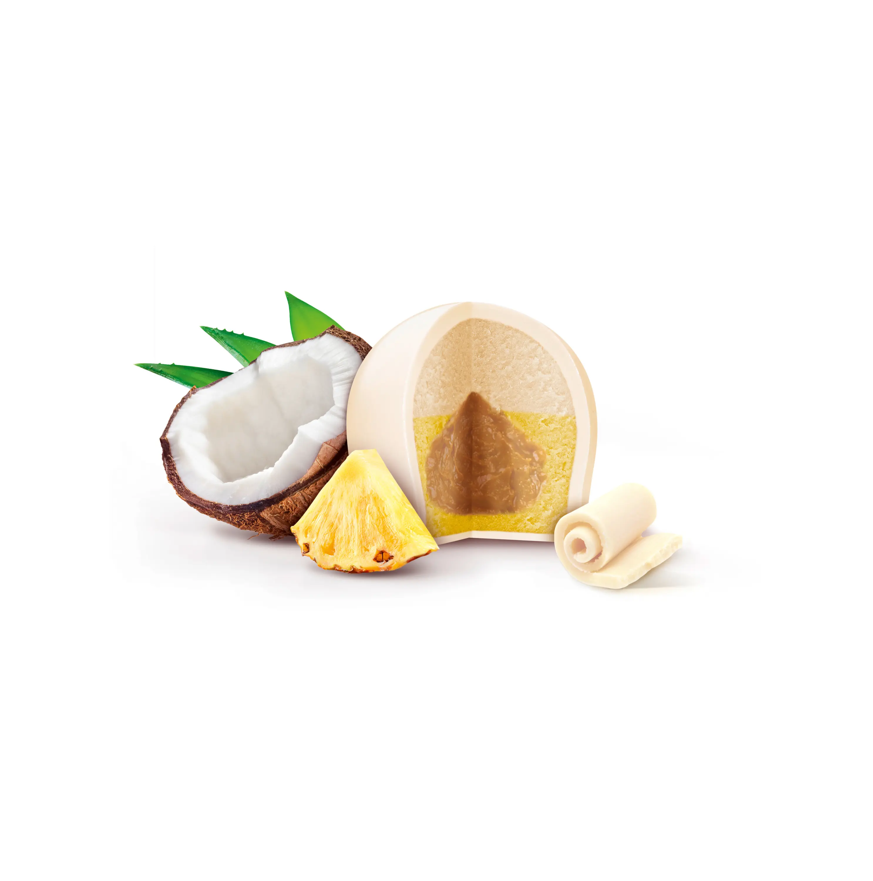Weiße Constanze® Mozart-Kugel Cocos-Ananas 6er-Packung