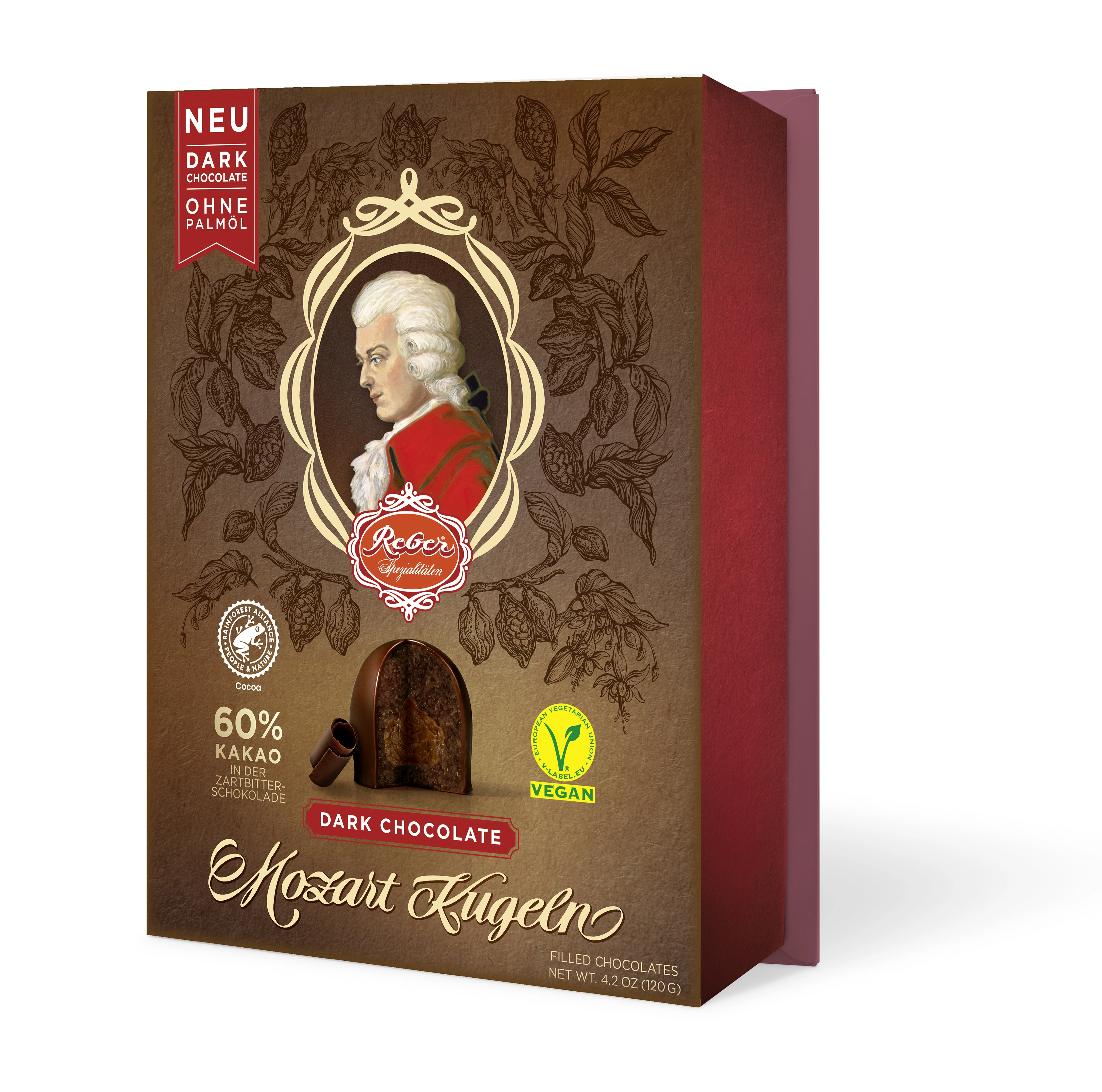 Reber Mozart-Kugeln Dark Chocolate – 6er Packung 